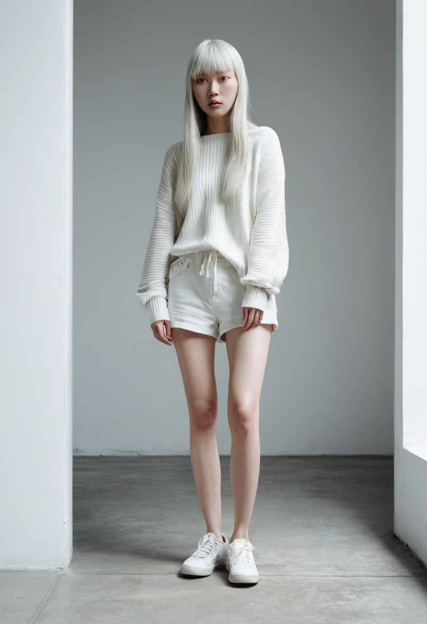 Ropa de casa de Asahi, imagen de una bella IA natural sonriendo | Yuki